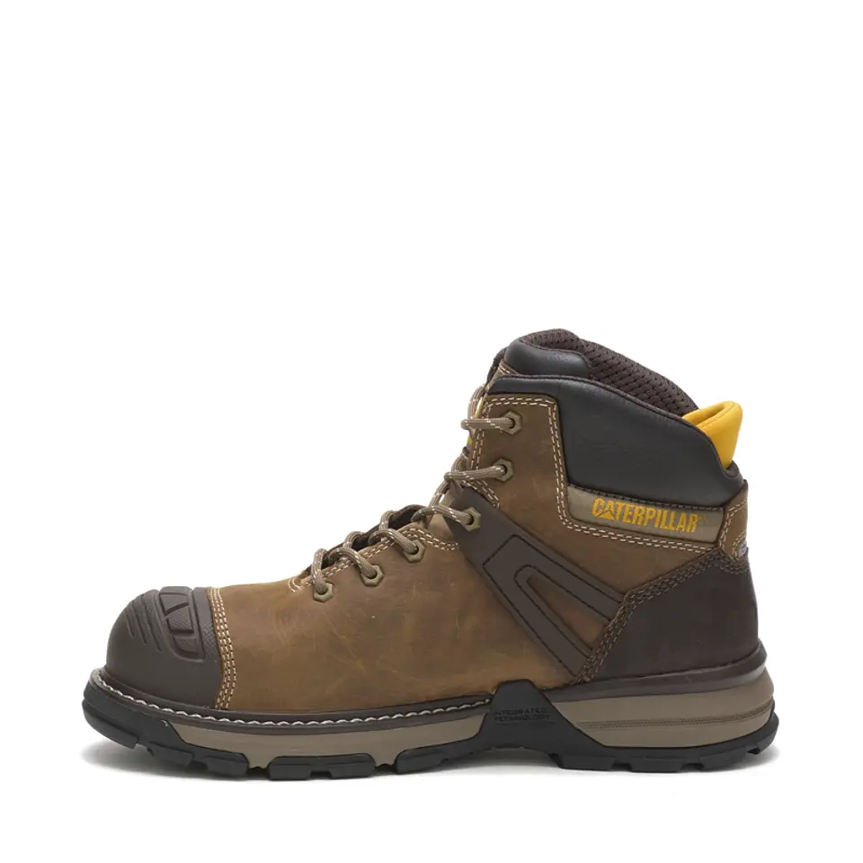 BOTIN CUERO HOMBRE EXCAVATOR SUPERLITE CAFE CAT 3