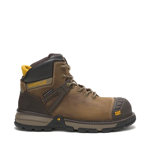 BOTIN CUERO HOMBRE EXCAVATOR SUPERLITE CAFE CAT