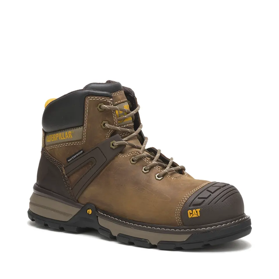 BOTIN CUERO HOMBRE EXCAVATOR SUPERLITE CAFE CAT 7