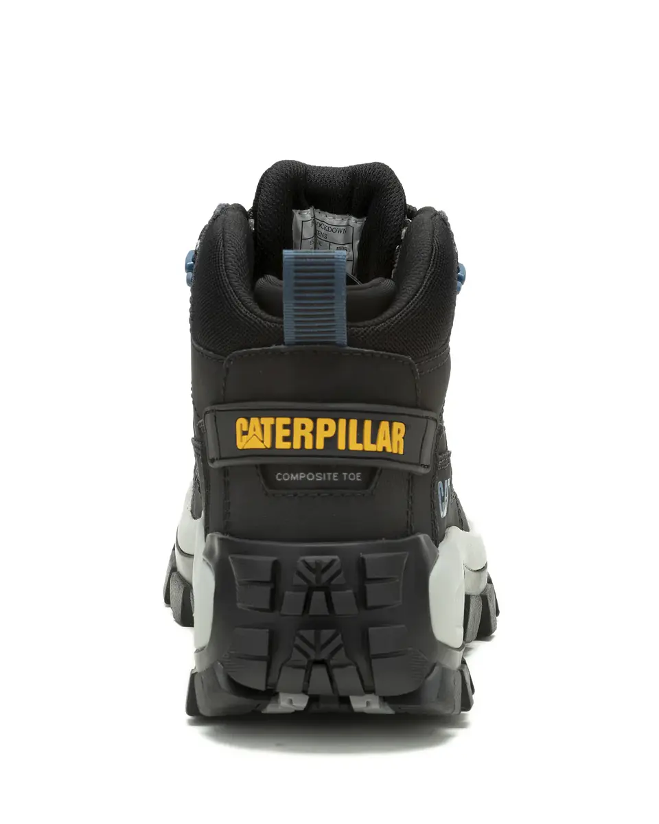 BOTA CUERO CAT INVADER MID VENT CT NEGRO HOMBRE 2