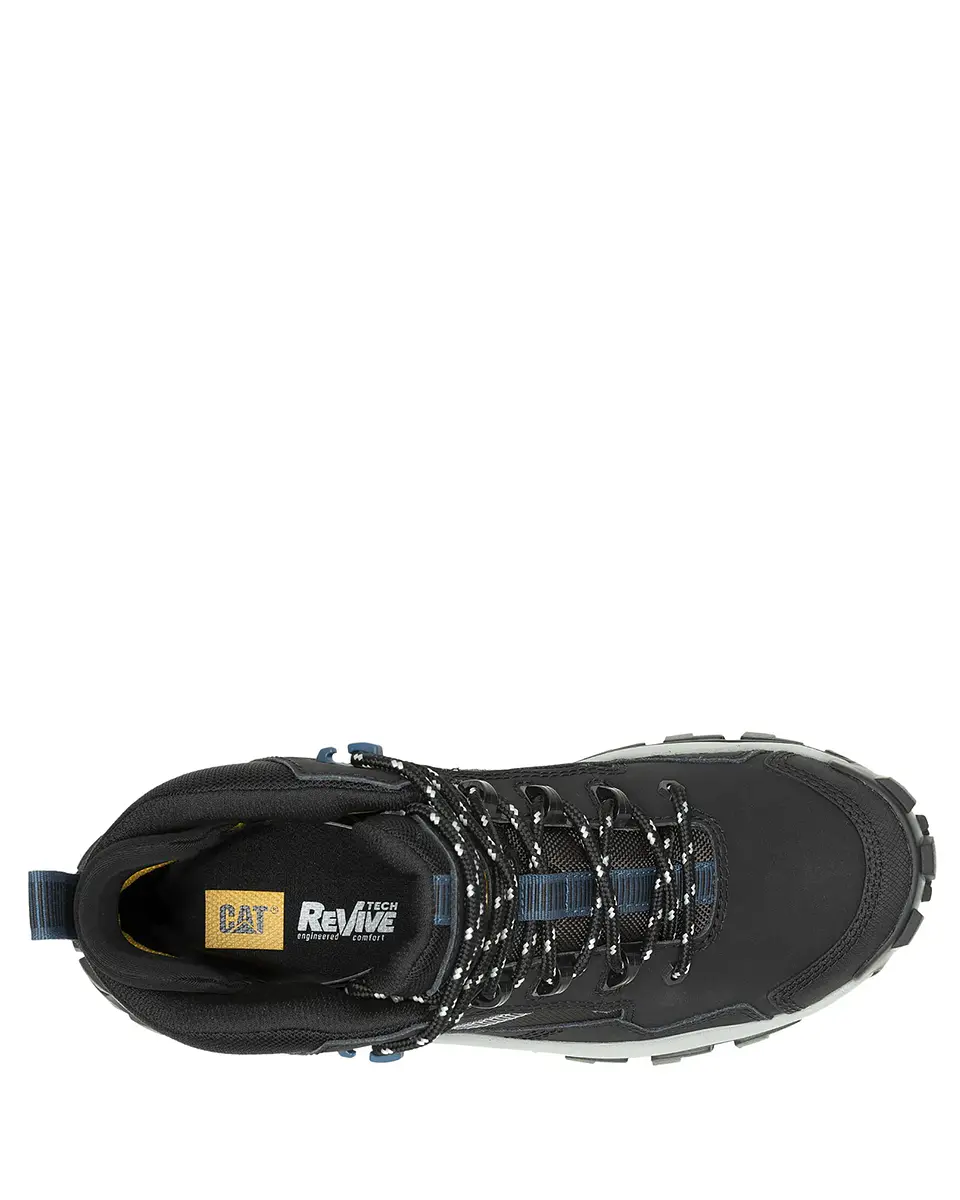 BOTA CUERO CAT INVADER MID VENT CT NEGRO HOMBRE 5