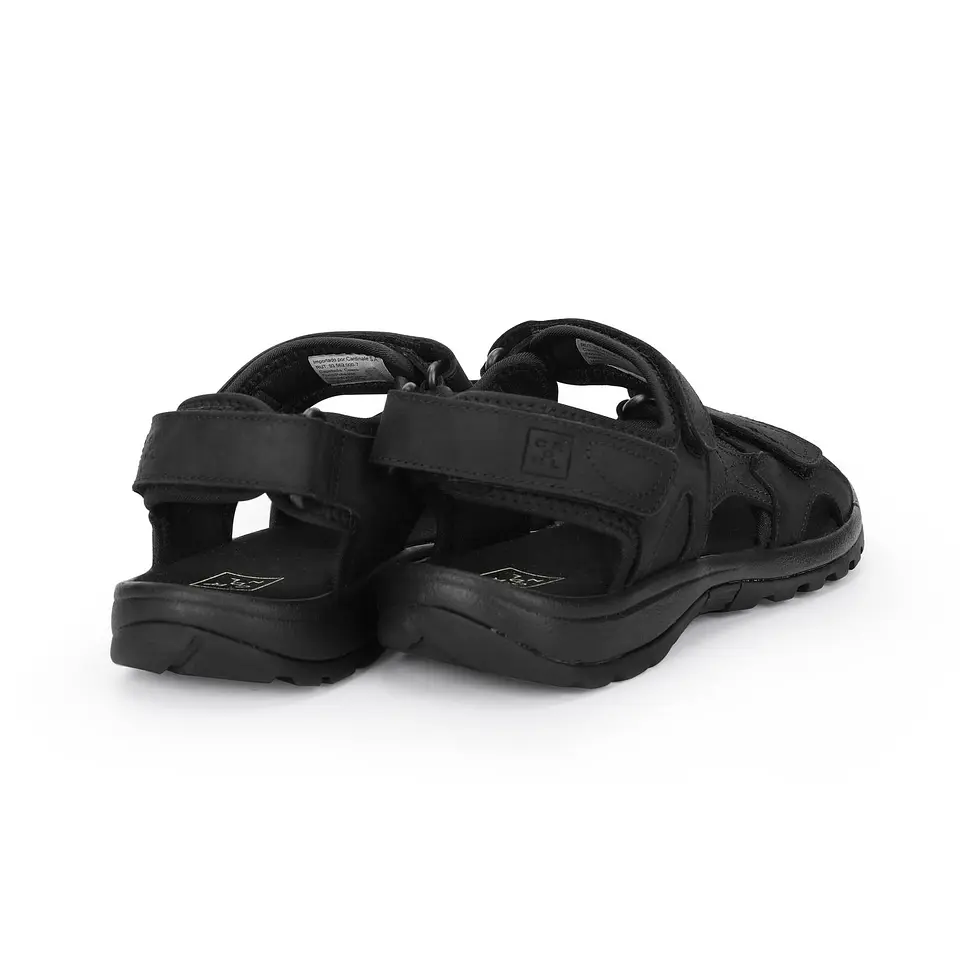 SANDALIAS HOMBRE CUERO COASTOWN-9-01 NEGRO 4