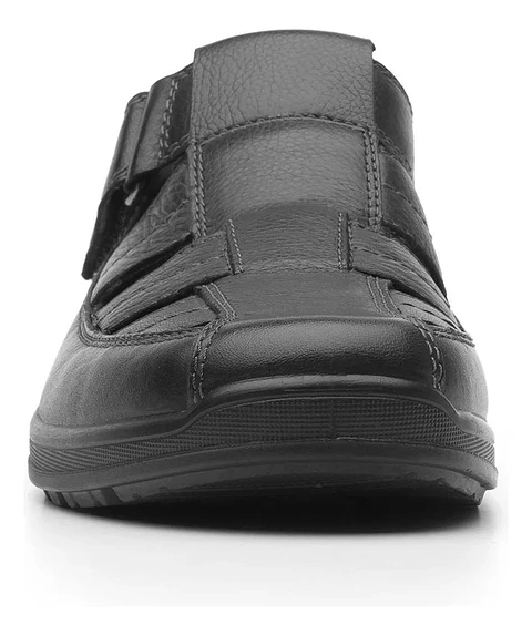 SANDALIA FLEXI HOMBRE CUERO SANTIAGO NEGRO