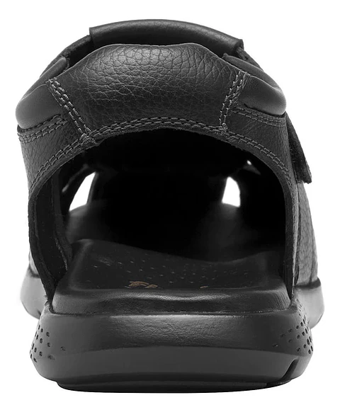 SANDALIAS HOMBRE FLEXI CUERO NEGRO ODIN