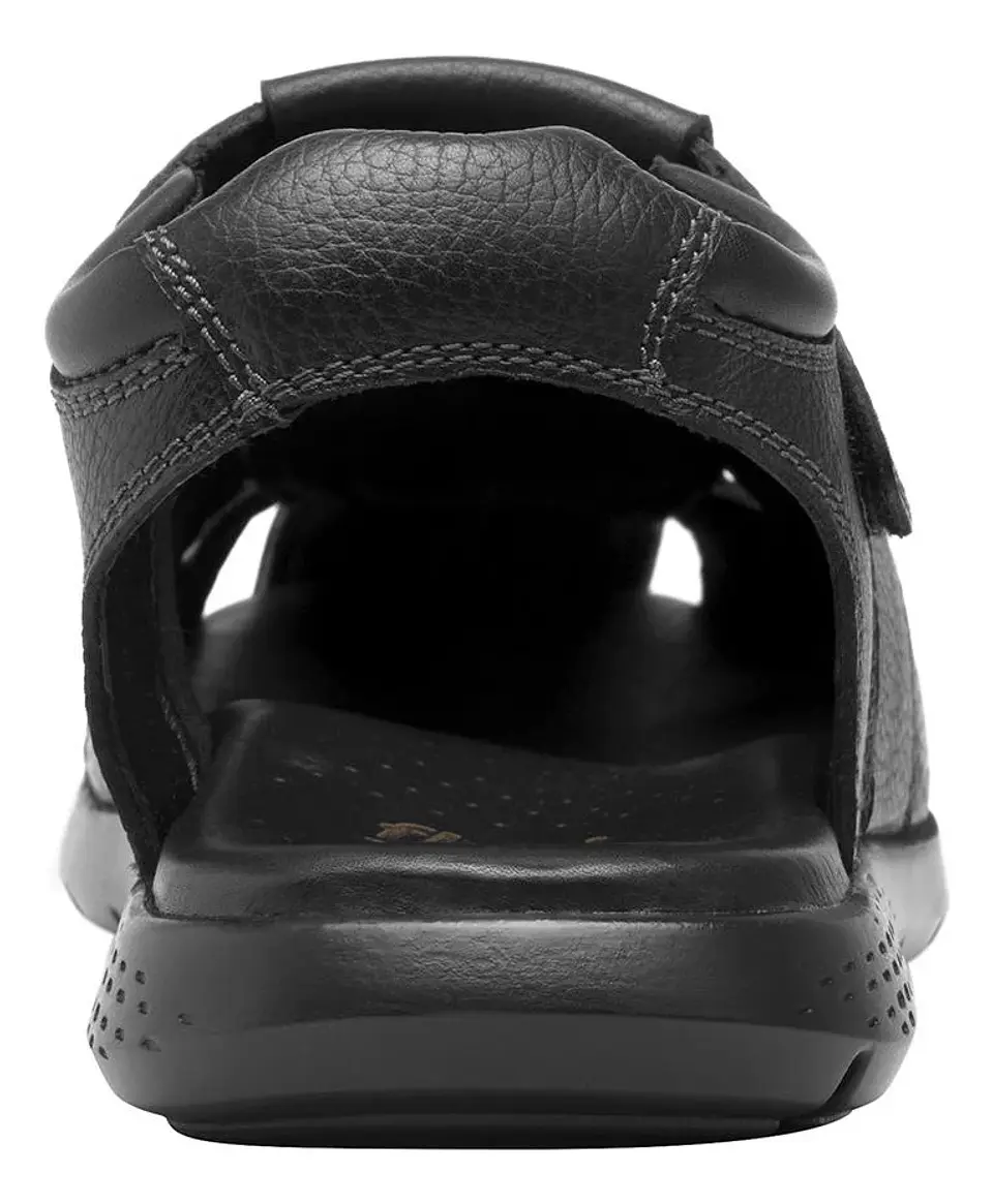 SANDALIAS HOMBRE FLEXI CUERO NEGRO ODIN 2