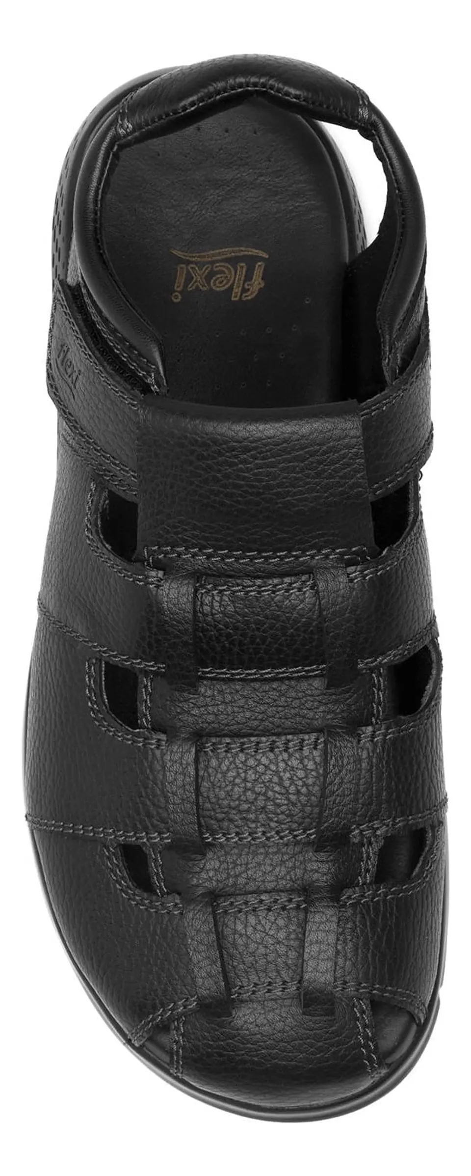 SANDALIAS HOMBRE FLEXI CUERO NEGRO ODIN 5