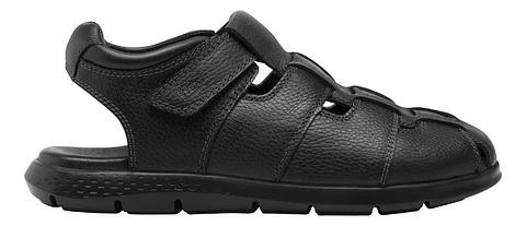SANDALIAS HOMBRE FLEXI CUERO NEGRO ODIN