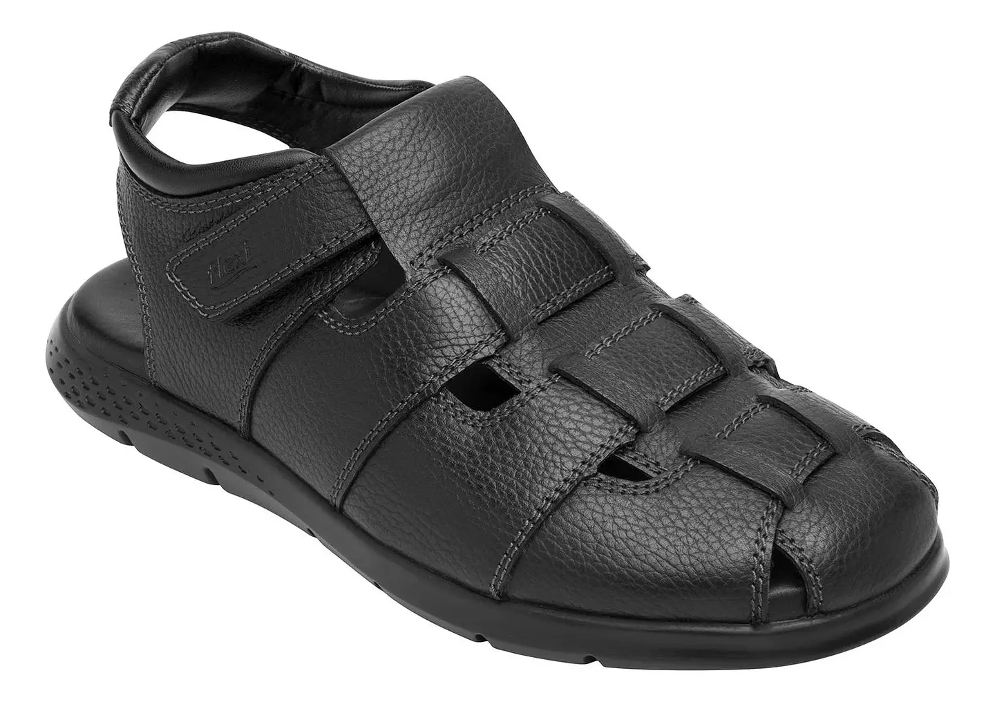 SANDALIAS HOMBRE FLEXI CUERO NEGRO ODIN 7
