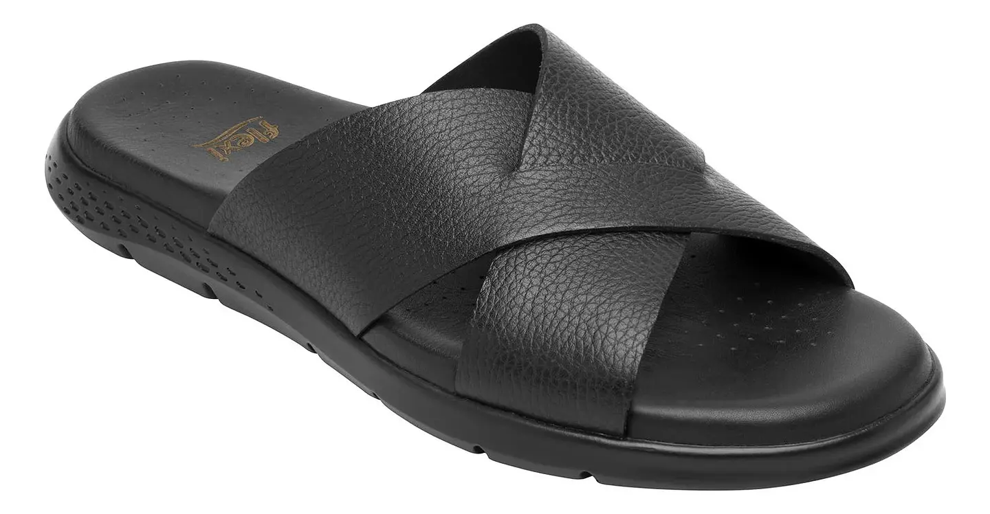 SANDALIA FLEXI HOMBRE CUERO ODIN NEGRO 6