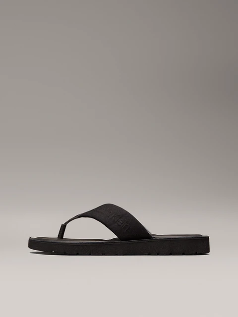 SANDALIAS DE LONA CON LOGO