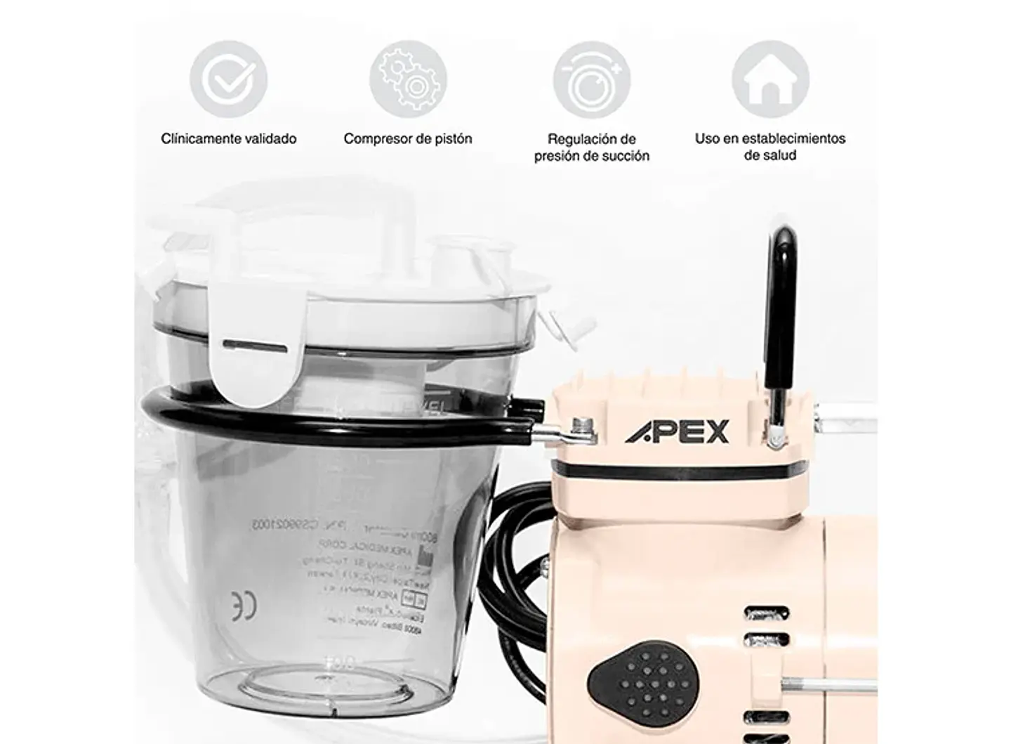 BOMBA DE ASPIRACIÓN DE SECRECIONES TOPMEDIC MEDI1000 APEX 3