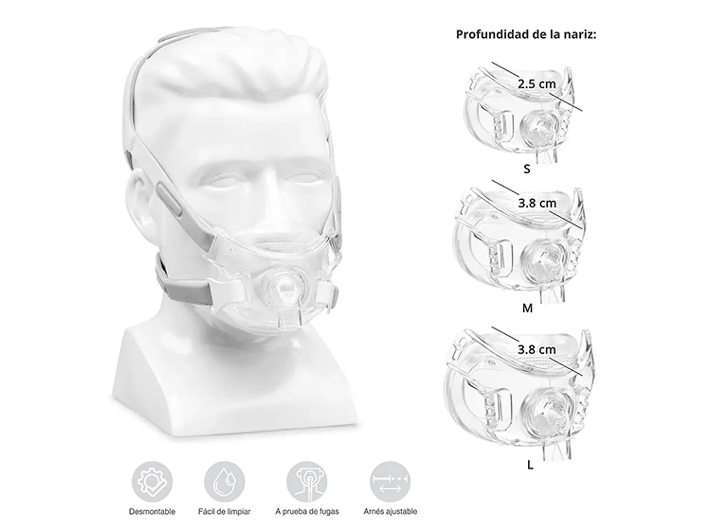 MÁSCARA TOPMEDIC CPAP AMARA VIEW ORONASAL TALLA L 3