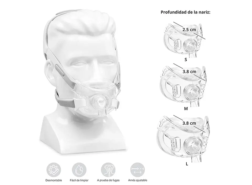 MÁSCARA TOPMEDIC CPAP AMARA VIEW ORONASAL TALLA L 3