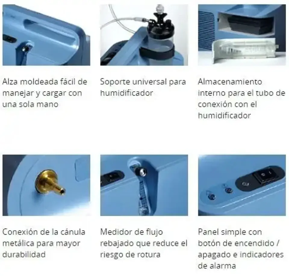 CONCENTRADOR DE OXIGENO PHILIPS EVERFLO 5 LTRS MIN + ACCESORIOS 4