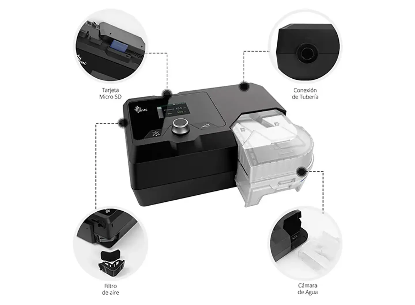 AUTO CPAP RESMART TOPMEDIC G2S A20 TUBO ESTÁNDAR + MASCARA ORONASAL M 2