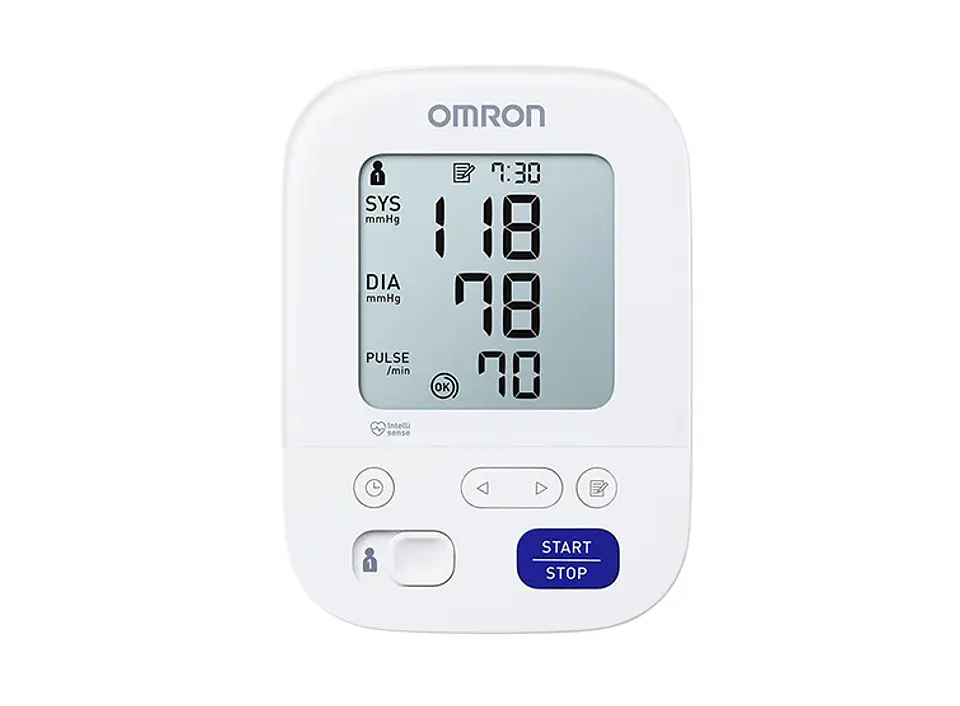 TOMA PRESIÓN DIGITAL DE BRAZO OMRON 7154 + BZTE ADULTO Y PEDIÁTRICO + ADAPTADOR ELÉCTRICO 1