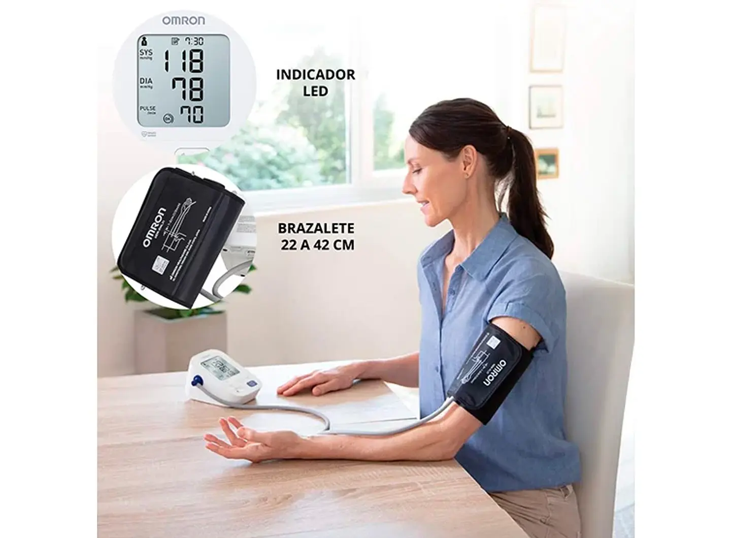 TOMA PRESIÓN DIGITAL DE BRAZO OMRON 7154 + BZTE ADULTO Y PEDIÁTRICO + ADAPTADOR ELÉCTRICO 4