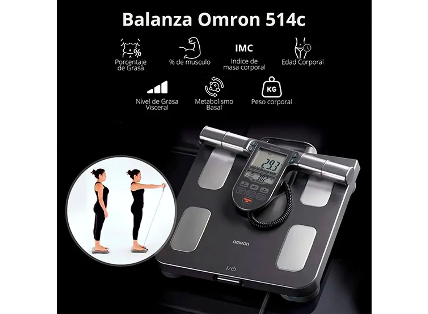 TALLÍMETRO DIGITAL TOPMEDIC PORTÁTIL CAMRY BALANZA INTELIGENTE 6