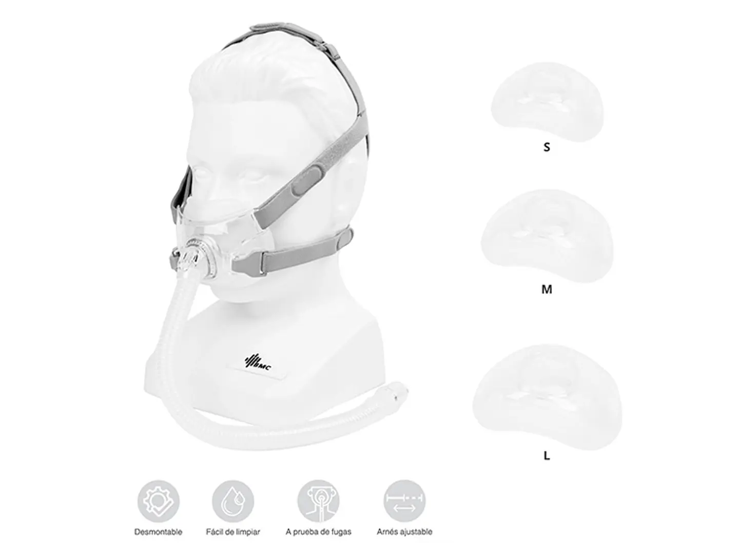 MÁSCARA TOPMEDIC ORONASAL F6 BMC INCLUYE 3 TALLAS PARA CPAP 3