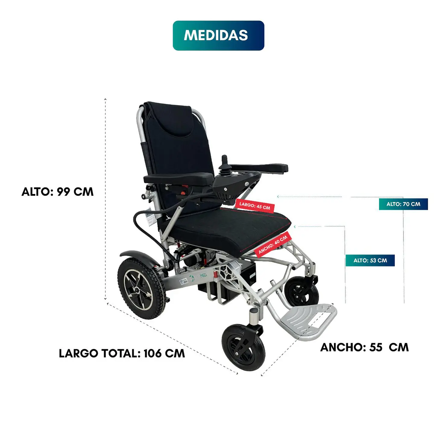 SILLA DE RUEDAS ELECTRICA PLEGABLE PREMIUM DELUX 5