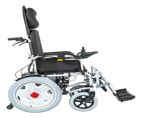 SILLA DE RUEDAS ELECTRICA RECLINABLE 121 (POSA-PIES Y RESPALDO MANUAL)