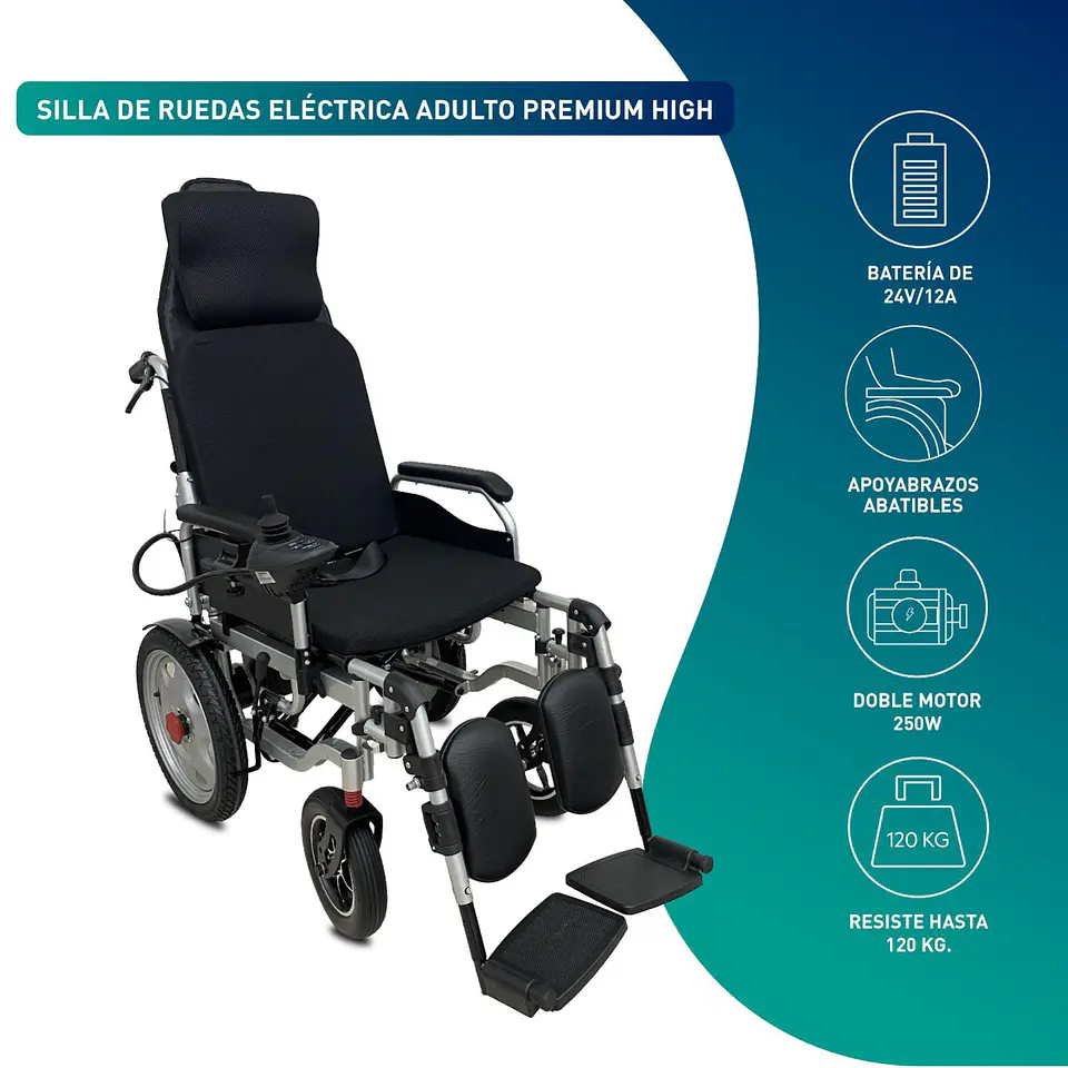 SILLA DE RUEDAS ELE CTRICA ADULTO PREMIUM HIGH 4