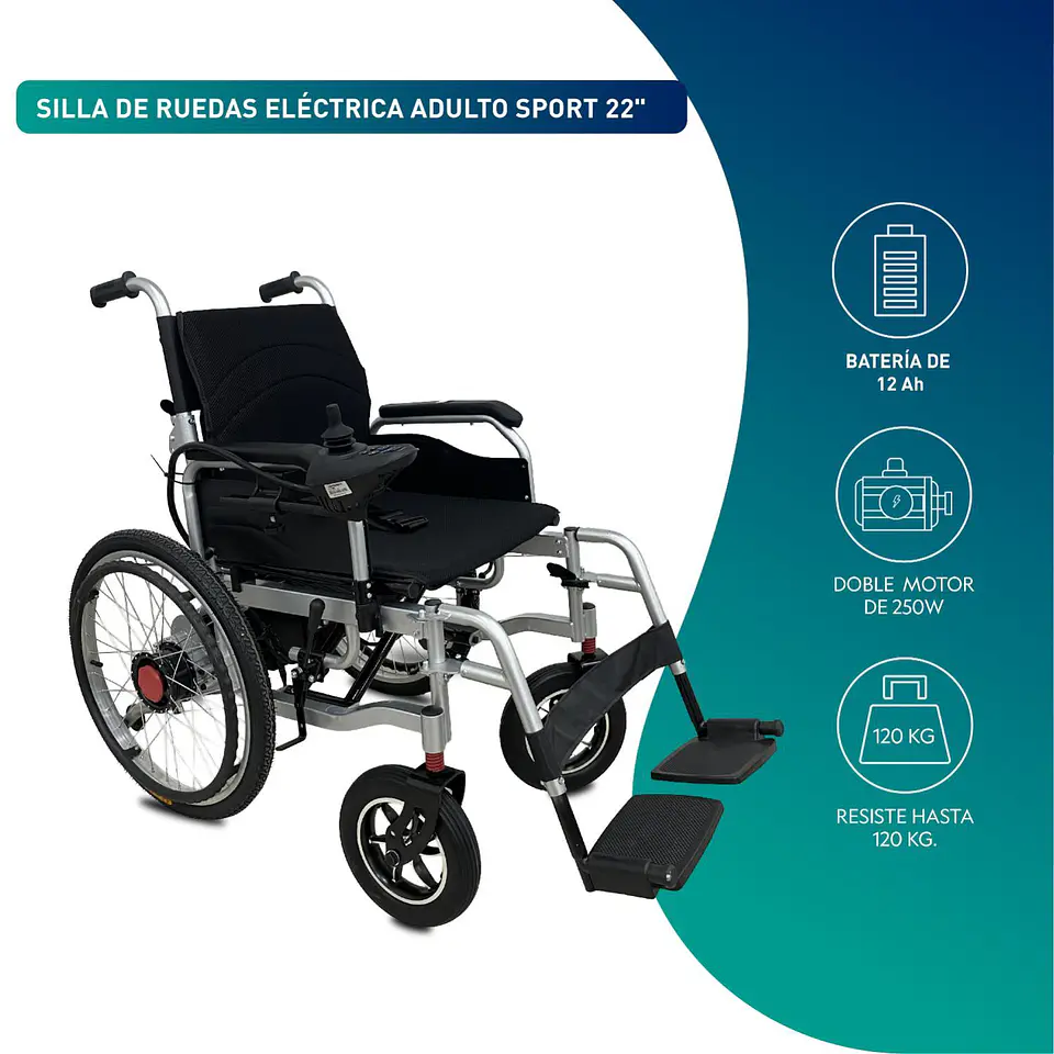 SILLA DE RUEDAS ELE CTRICA ADULTO SPORT 22' 5