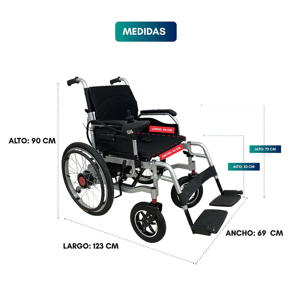 SILLA DE RUEDAS ELE CTRICA ADULTO SPORT 22' 6