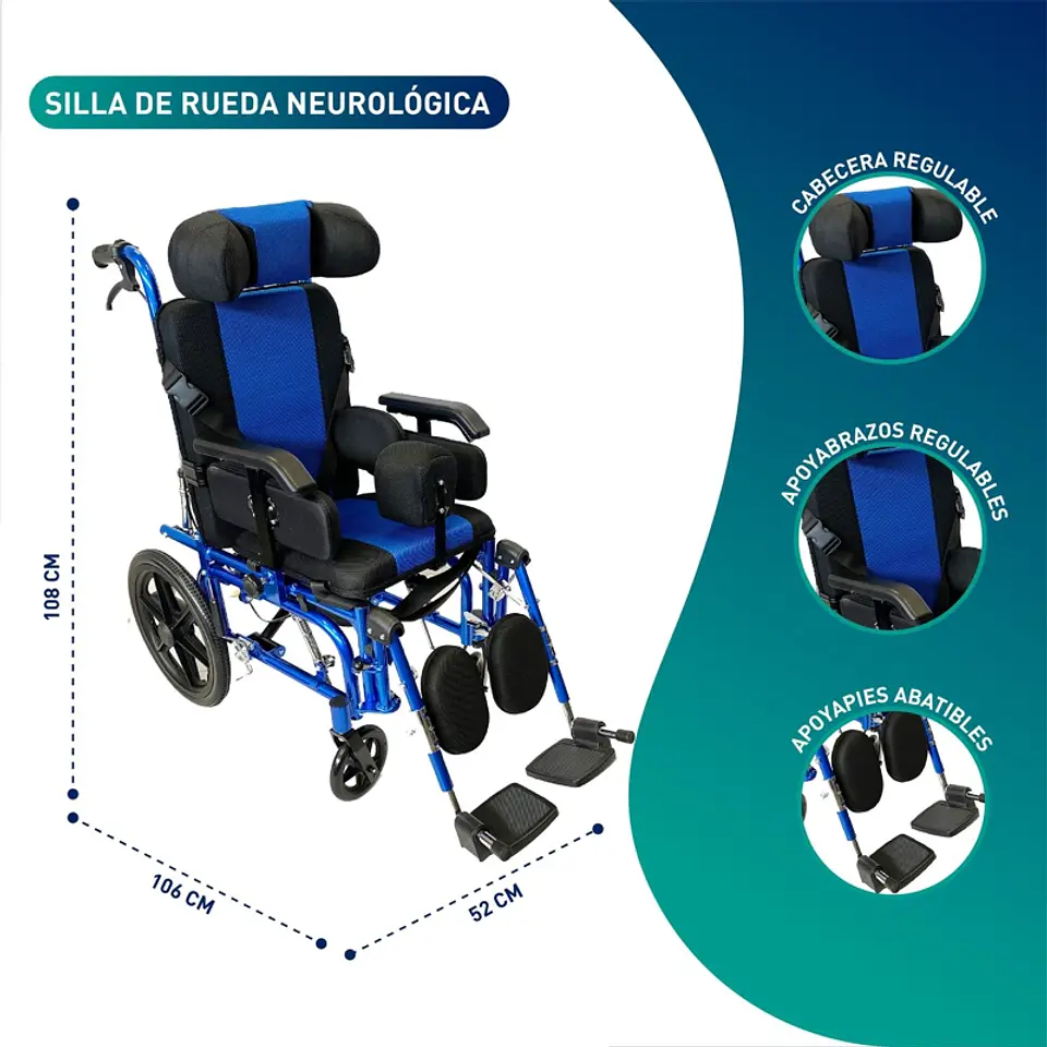 SILLA DE RUEDAS NEUROLOGICA PEDIATRICA NIÑOS 4