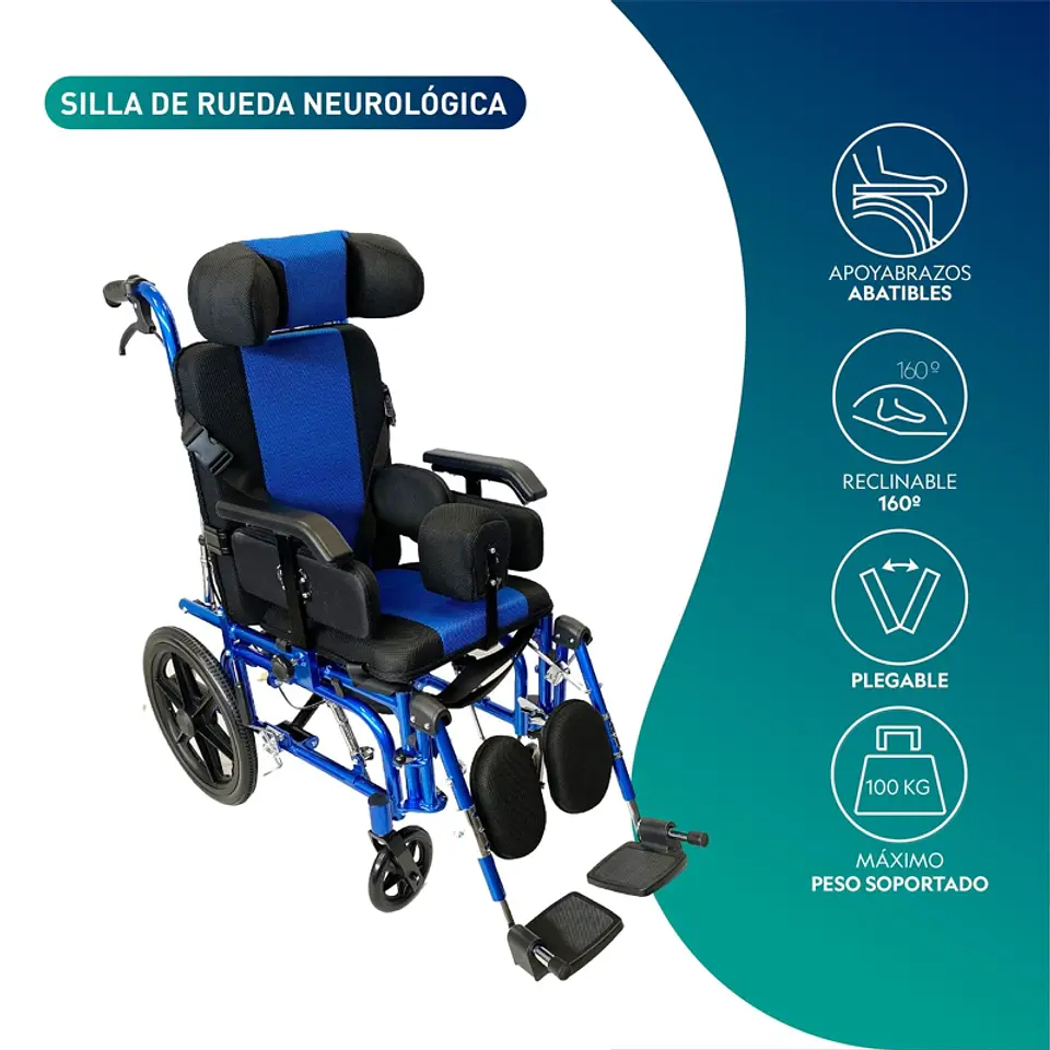 SILLA DE RUEDAS NEUROLOGICA PEDIATRICA NIÑOS 5