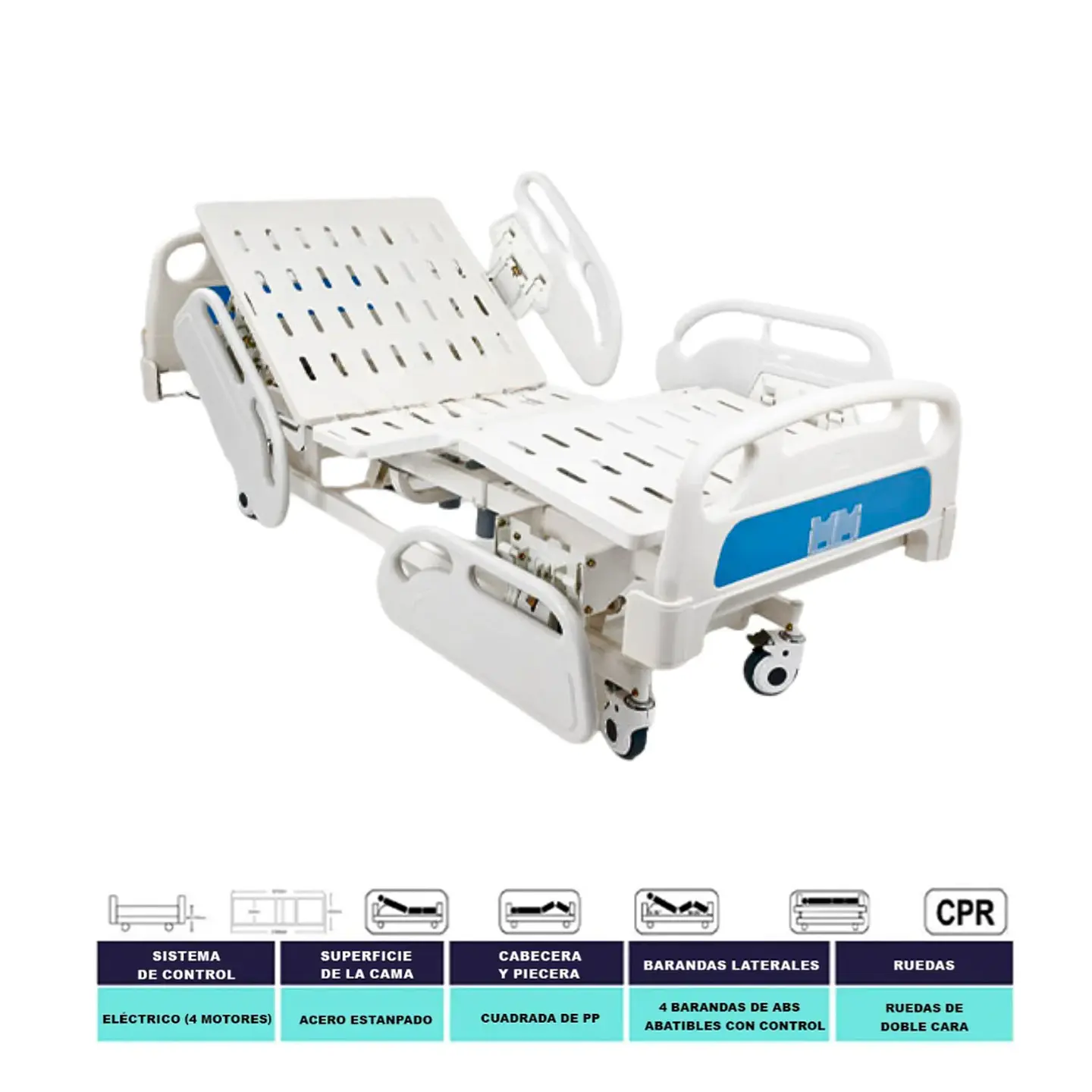 CATRE CLINICO ELECTRICO 5 FUNCIONES ICU BED – JDC-01 3