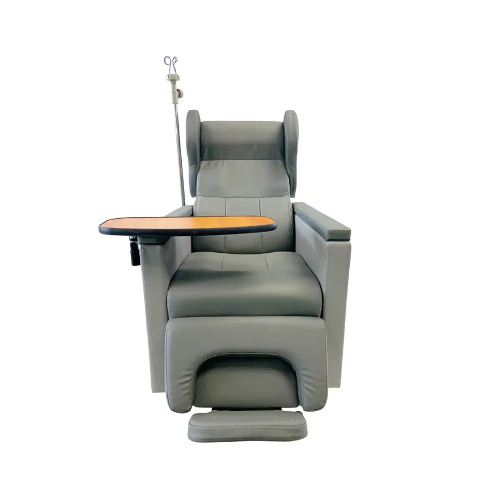 BUTACA CLINICA RECLINABLE SOPORTE CABEZA PORTASUERO Y MESA 3