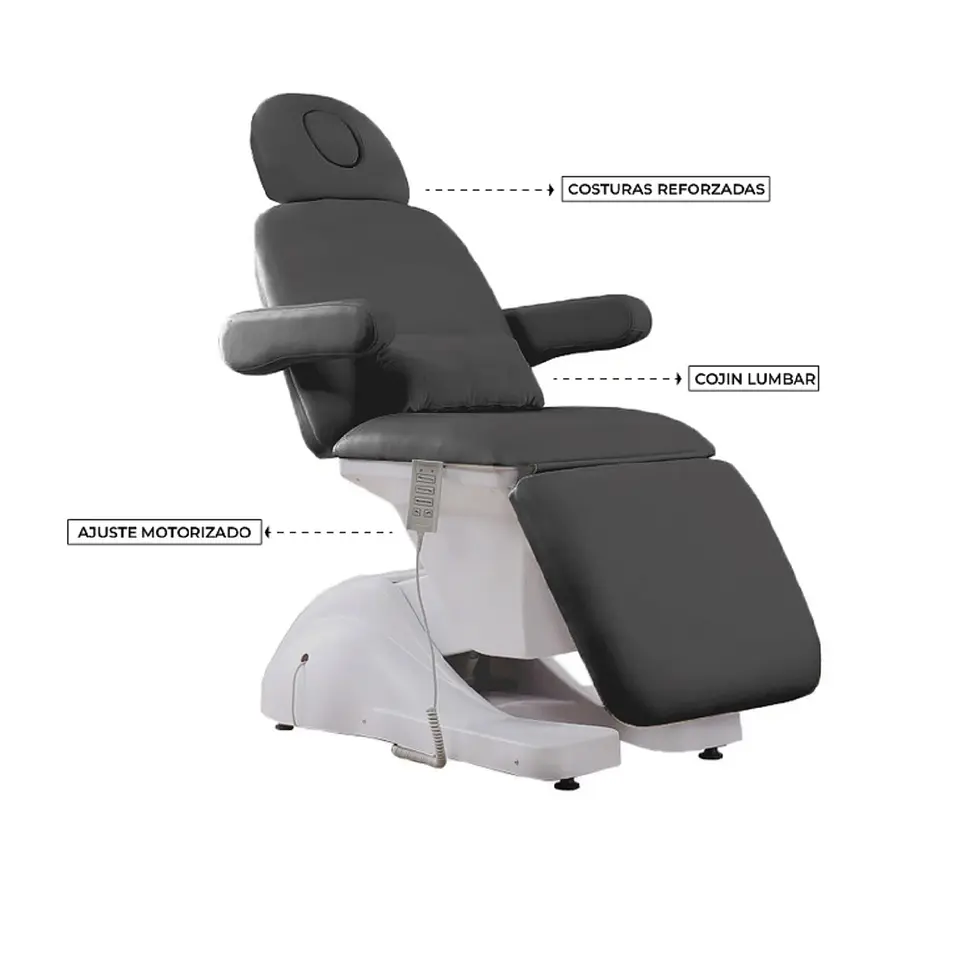 SILLÓN COSMETOLÓGICO CAMILLAS CHILE ELÉCTRICO C1 NEGRO 3