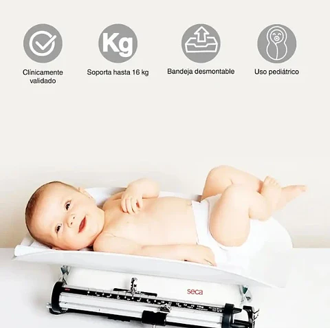 BALANZA PEDIÁTRICA MECÁNICA CON PESAS DESLIZANTES SECA 725