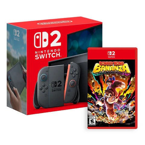 PACK CONSOLA NINTENDO SWITCH 2 NEGRO + JUEGO DONKEY KONG BANANZA