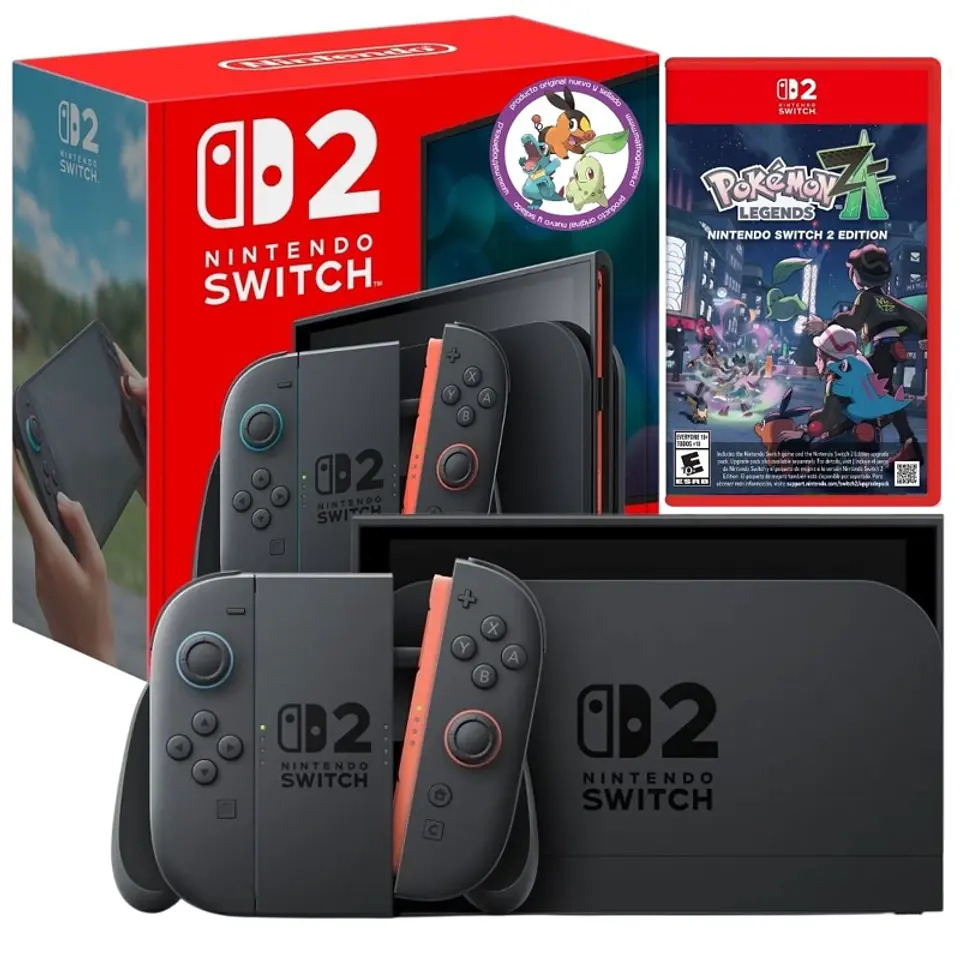 CONSOLA NINTENDO SWITCH 2 + POKEMON Z A FISICO BUNDLE EXCLUSIVO 1