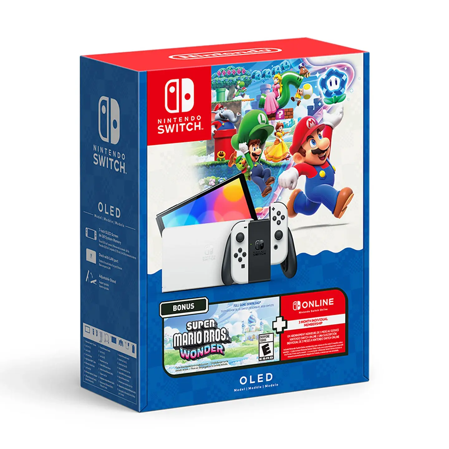 NINTENDO SWITCH OLED WHITE + SUPER MARIO WONDER 1