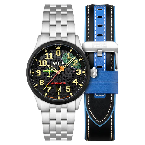 RELOJ DE PULSERA CAPCOM PILOTO AVI-8 X 1942 LIMITED EDITION AV-4121