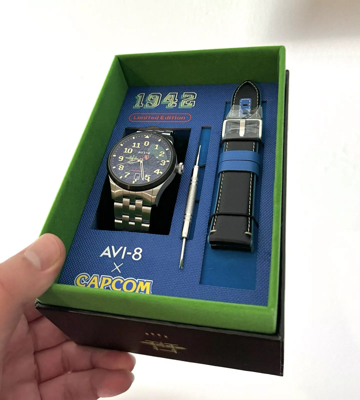 RELOJ DE PULSERA CAPCOM PILOTO AVI-8 X 1942 LIMITED EDITION AV-4121 6