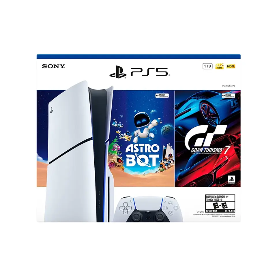 CONSOLA PLAYSTATION 5 1TB + ASTRO BOT + GRAN TURISMO 7 2