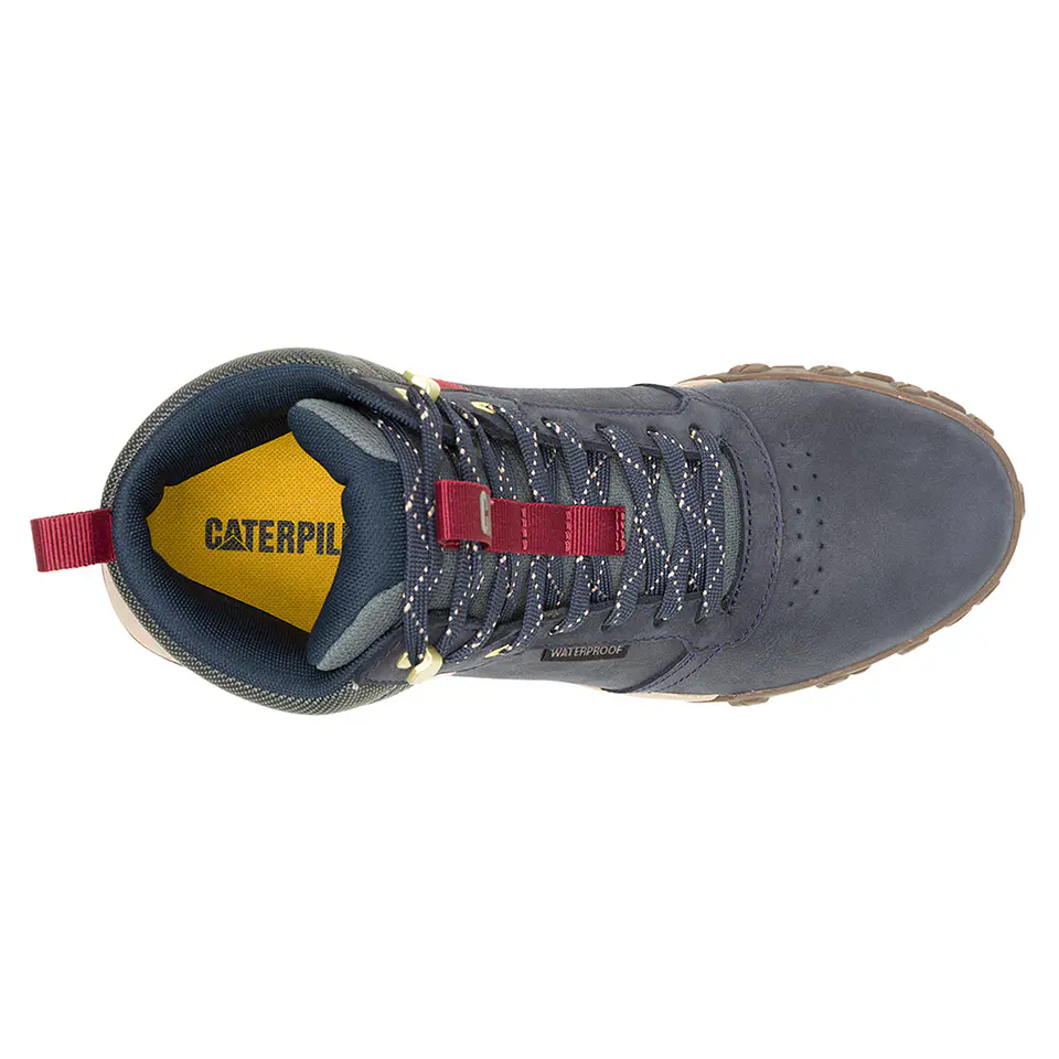 ZAPATILLAS HOMBRE CAT URBANAS AZUL HEX READY MID WP CUERO 3