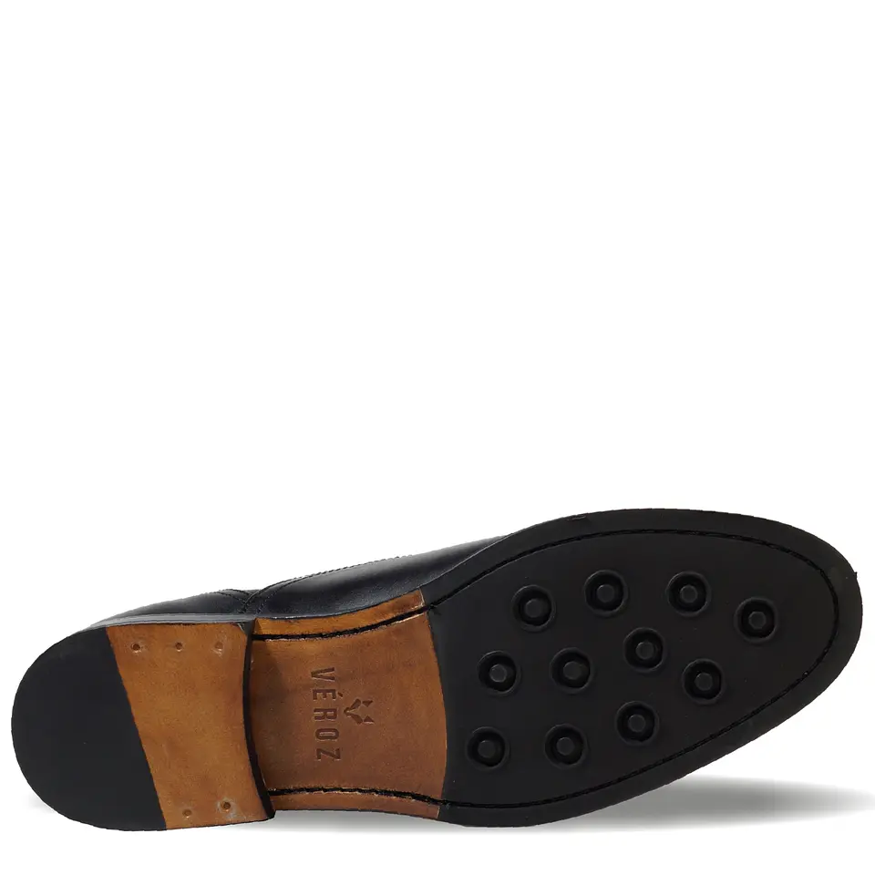 ZAPATO HOMBRE DE CUERO VITTORIO EN COLOR NEGRO VÉROZ 6