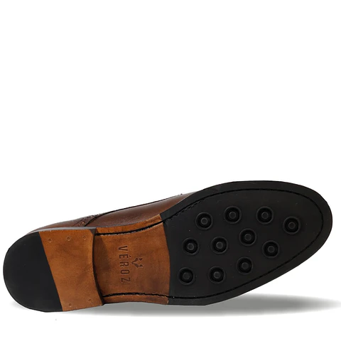 ZAPATO HOMBRE DE CUERO BOSFORO EN COLOR CAFE VÉROZ