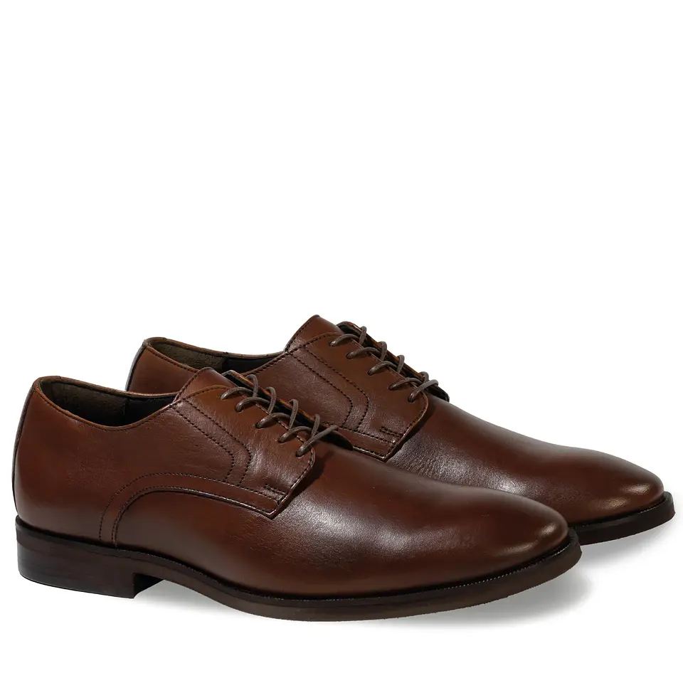 ZAPATO HOMBRE DE CUERO MANHATTAN EN COLOR CAFE VÉROZ 5