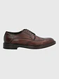 ZAPATO ITALIANO CUERO HOMBRE GIANICO CAFE HUSH PUPPIES - Miniatura 1