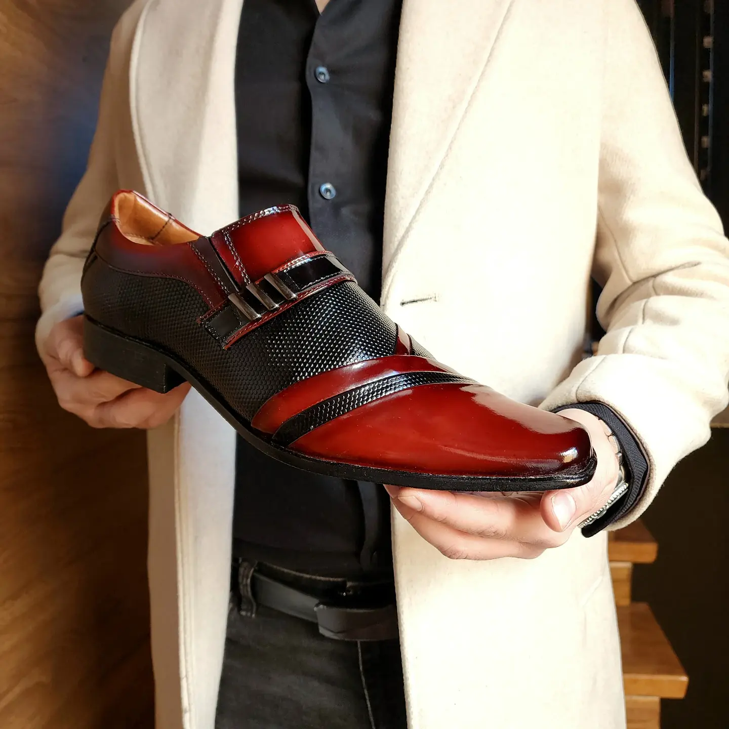 ZAPATO FORMAL CHAROL HOMBRE LEVURETT BURDEOS 0752DR 3