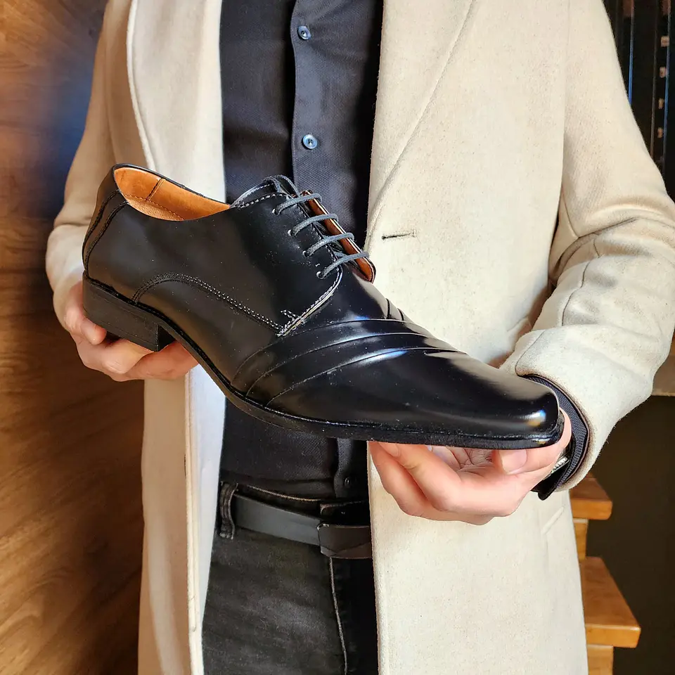 ZAPATO FORMAL CUERO SEMIBRILLO HOMBRE LEVURETT NEGRO 3