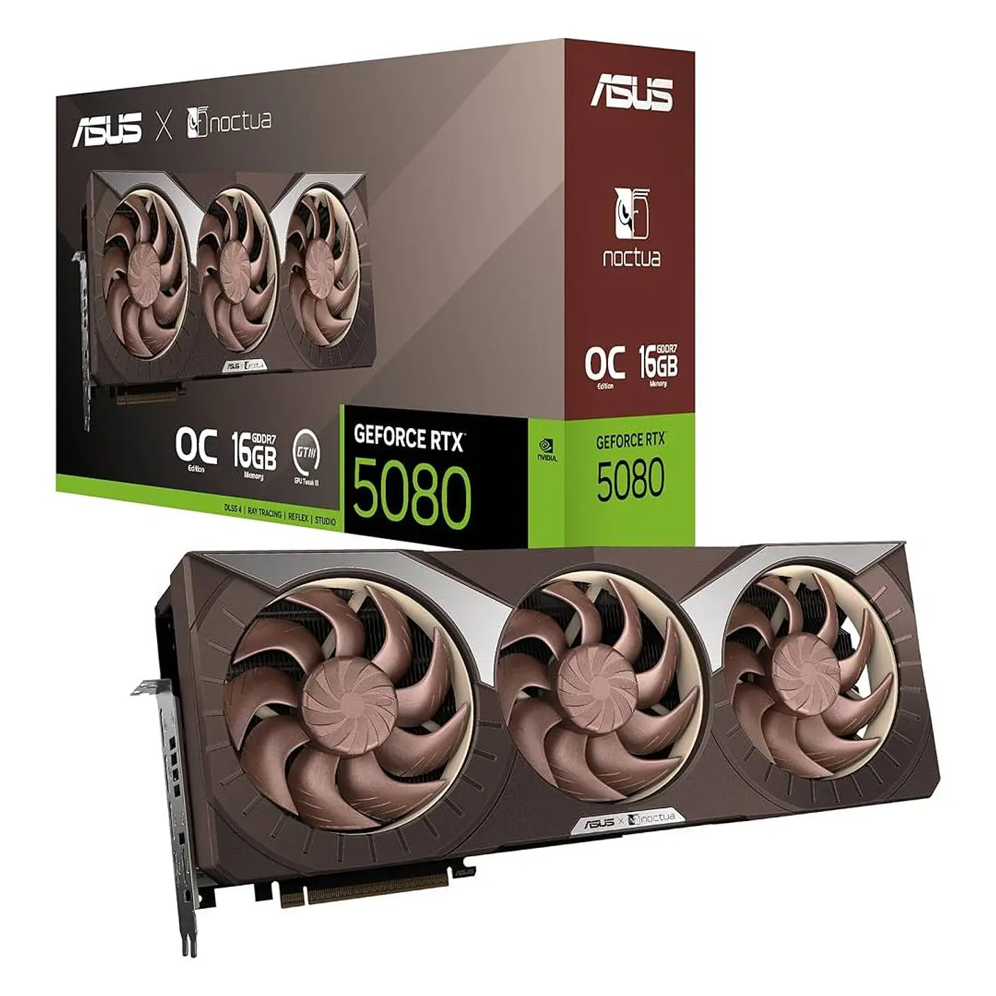 TARJETA DE VIDEO ASUS GEFORCE RTX 5080 16GB GDDR7 NOCTUA OC 1