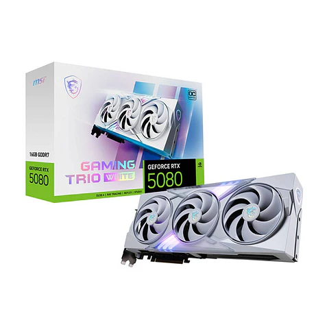 TARJETA DE VIDEO MSI RTX 5080 16G GAMING TRIO OC WHITE