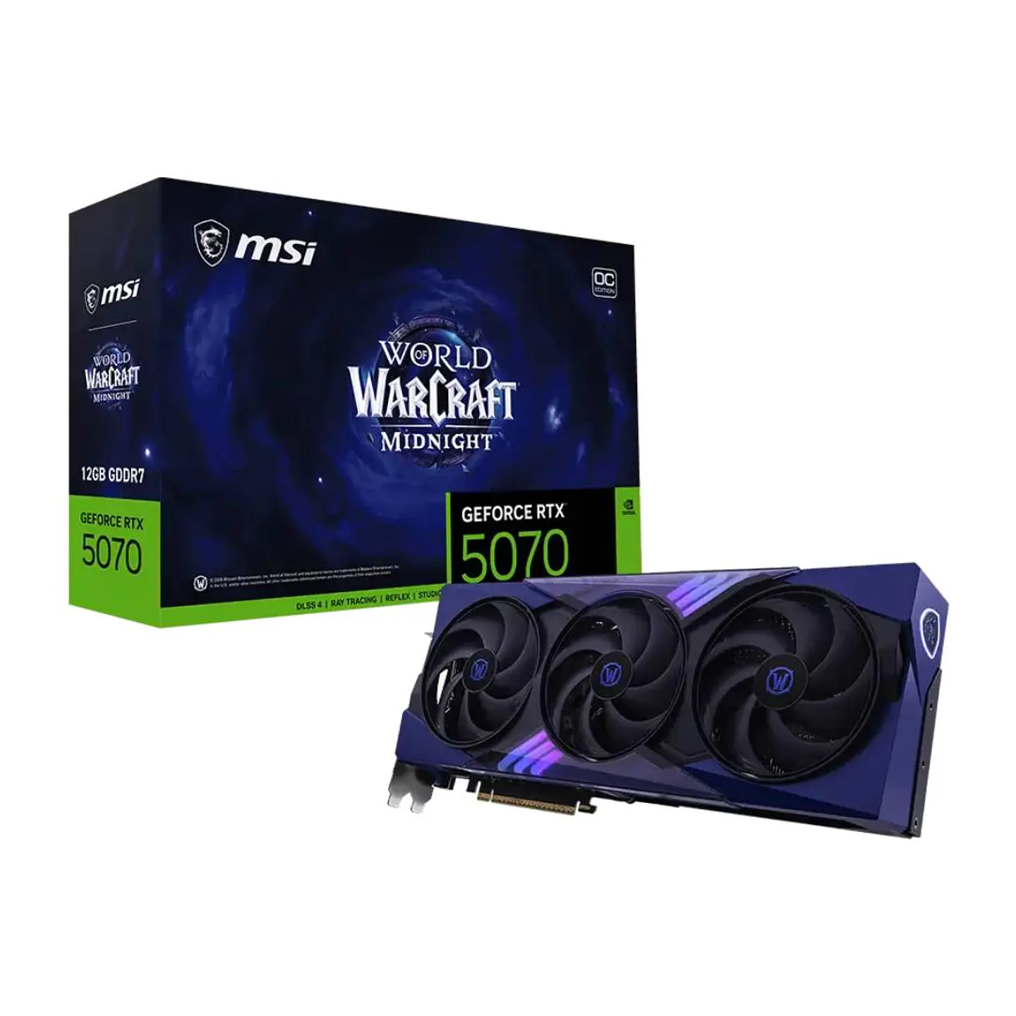 TARJETA DE VIDEO RTX 5070 12G WOW MIDNIGHT VOID EDITION OC 1